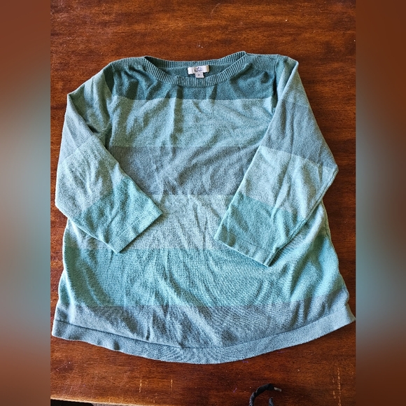 Green Striped Sweater - Picture 2 of 3